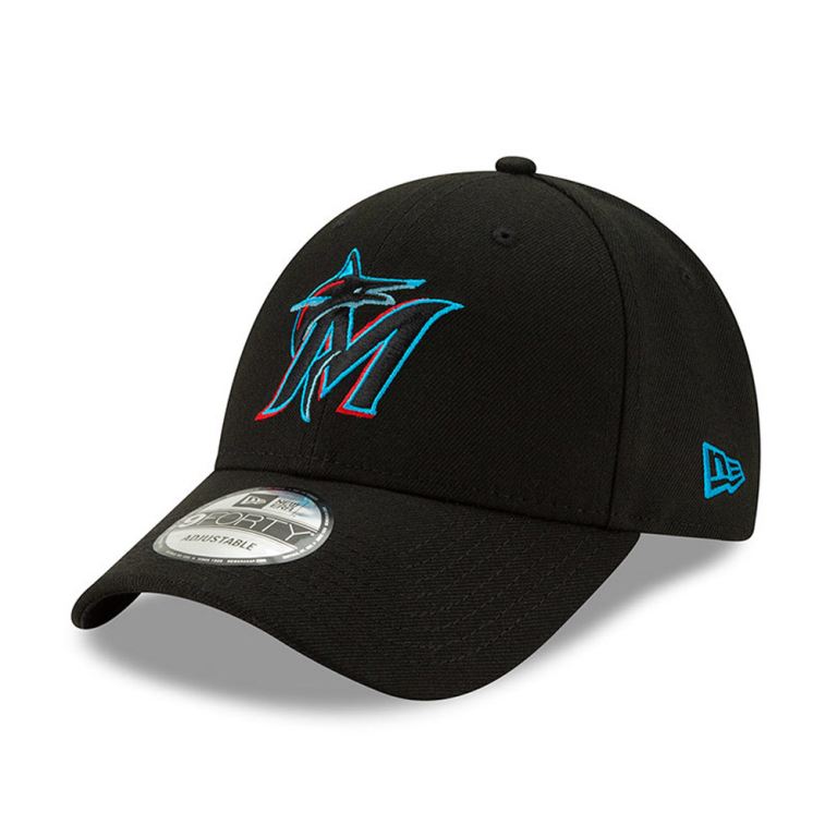 Gorras New Era Mlb Negros - Miami Marlins League 9FORTY 35746SEGW